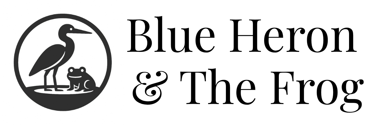 Blue Heron and The Frog